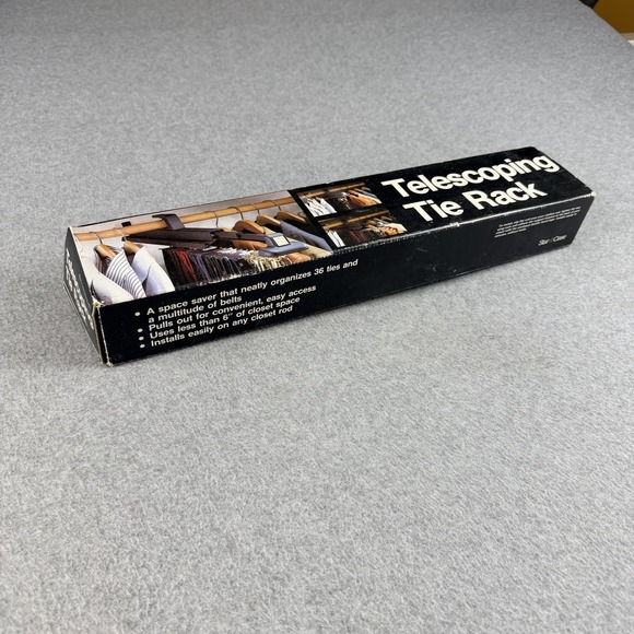 Star Case Other - Vintage Star Case Telescoping Tie Rack Closet Organizer w/ Box 1970s USA